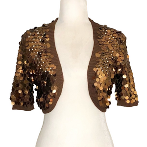 Seduction bronze sequin shrug